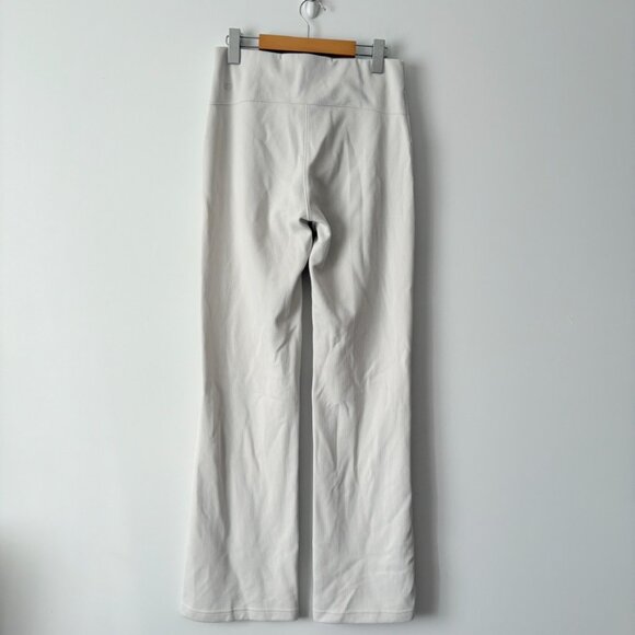 Lululemon Brushed Softstreme Ribbed Zip Flared Pant 32.5" Bone Size 8 - Picture 9 of 11